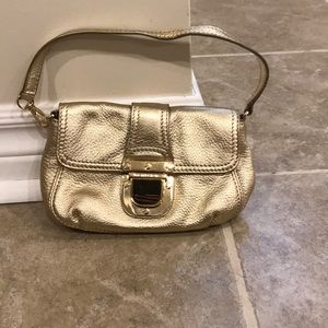 Gold Michael Kors evening clutch